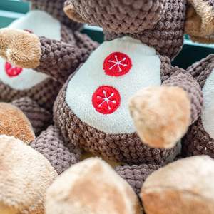 Großhandel Langlebiges Umweltfreundliches Unzerstörbares Quietschendes Interaktives Weihnachts-Kauspielzeug aus Plüsch für Hunde - Product Image 3