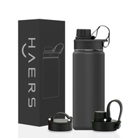 2025 Vente Chaude Personnalisé Grande Capacité Fiole À Vide Boisson Thermique Sport Bouteille D'eau avec LOGO 3 Couvercles