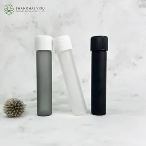 Tube roulé de 116mm 125mm King Size personnalisé pré-emballage avec tube de verre avec logo Flacons en verre à l'épreuve des enfants avec couvercles Cr