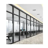Hızlı teslimat ofis cam bölme alüminyum profil Pvc ofis bölme cam duvar şeffaf ofis bölme duvarları