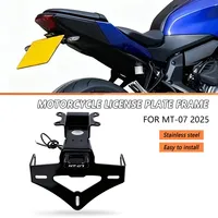 Support de plaque d'immatriculation moto en aluminium à angle réglable pour Yamaha MT-07 2025 – Accessoires stables pour cadre court – Garantie 1 an