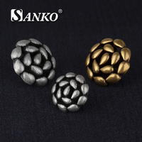 Boutons en alliage de zinc SANKO Designer Selection à texture ondulée pour blazers haut de gamme, minimalistes, à tige ronde, écologiques et luxueux
