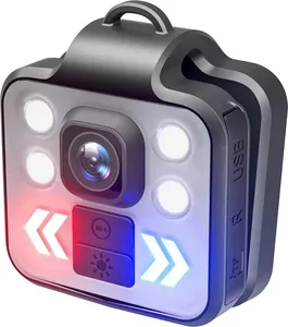 HD 1080P Mini caméra corporelle cachée avec lampe de poche LED Enregistrement en boucle Mini caméscopes Caméra Web portable