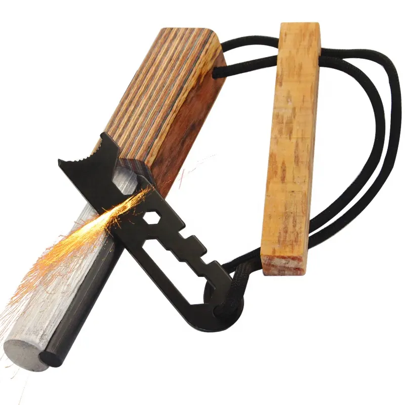 Camping and Hiking Products Survival Emergency Fatwood Tinder Feuerstarter Magnesium Ferro Rod Fire Starter