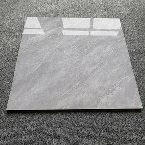 Porcelain Polished Glazed Slab Ceramic Wall Flooring Tiles Prices For Floor Grey Interior Decoration With Low Price