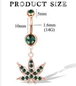 Piercing all'Ombelico in Titanio e Acciaio Inossidabile, Molteplici Stili, Personalizzabili - Product Image 3