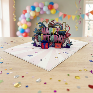 Cartes de vœux 3D colorées faites à la main de style amour, avec logo personnalisé, de la marque Viet-craft, vente en gros, impression offset, avec enveloppe et carte de notes - Product Image 5
