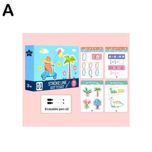 Livraison directe Jouets d'éducation précoce Puzzles effaçables Cahier d'exercices de traçage magique réutilisable Outils d'apprentissage pour enfants Écriture - Product Image 2