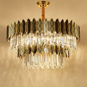 Lustres décoratifs d'intérieur en cristal clair de luxe à LED Lampes suspendues pour la maison Salle à manger Hôtel Télécommande centrale - Product Image 6