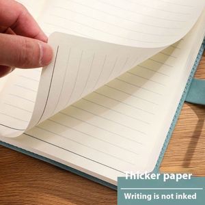 High-End A5 Thickened Portable Work <b>Journal</b> Notebook Magnetic Buckle Leather Office Meeting Record Book Thread Sewing for School - Product Image 4