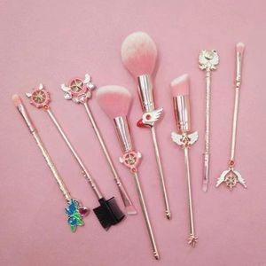 Set <span class=keywords><strong>di</strong></span> pennelli per il trucco Sakura ispirati ai <span class=keywords><strong>Sailor</strong></span> <span class=keywords><strong>Moon</strong></span> Design creativo ombretto cipria fondotinta strumenti <span class=keywords><strong>di</strong></span> bellezza per il viso 8 pz - Product Image 2