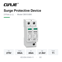 Dispositif de protection contre les surtensions CUAJE OBV5-B80 2P 275V 80kA SPD Rail DIN Protection contre les surtensions AC IEC/EN 61643-11