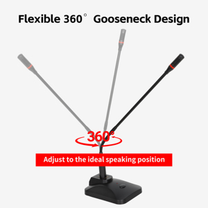 Nuevo Micrófono de Condensador Cardioide con Cable <span class=keywords><strong>MS</strong></span>-260 Gooseneck para Sala de Reuniones, Grabación, Canto, Estudio, XLR, Escritorio, con Función Pulsar para Hablar - Product Image 3