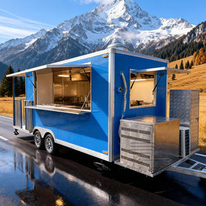 Camion de restauration rapide commercial personnalisable, vélo, hot-dog, poulet rôti, shawarma, barbecue, remorque alimentaire de luxe avec salles de bain - Product Image 1