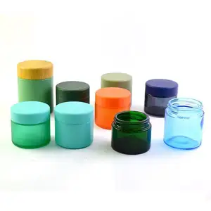 Custom Logo 2oz 3oz 4oz 5oz Child Resistant Straight Sided Black Coated Glass Container Jars Matte Black Glass Jar