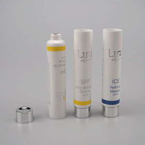 Tube souple sans huile cosmétique de bouclier <span class=keywords><strong>solaire</strong></span> vide de 35g avec capuchon en argent - Product Image 2