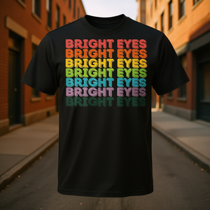 T-shirt Bright Eyes, design rétro vintage, noir, taille adulte unisexe - Product Image 3