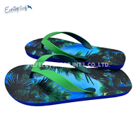 Tongs pour hommes imprimées palmiers personnalisées, séchage rapide, respirantes, confortables, pour la plage, décontractées, pour l'extérieur