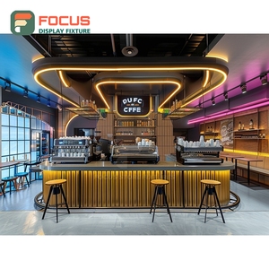 Freestanding Coffee Service <b>Counter</b> Checkout Shelf Condiment Area Store Cafe <b>Counter</b> Display - Product Image 6