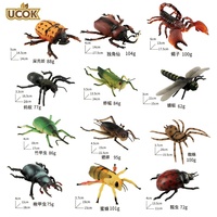 Jouets en plastique d'animaux naturels de 8 pouces, insectes, coléoptères, grillons, abeilles, araignées, scorpions, libellules, différents modèles