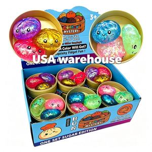 Juguete antiestrés pequeño de Bun Bao con purpurina, textura realista plisada, linda decoración de escritorio, mini juguetes de apretar con forma de dumpling de azúcar - Product Image 2