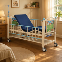 Base de matelas imperméable avec barrière verticale intégrale pour lit d'hôpital pédiatrique, idéale pour les soins hospitaliers des enfants