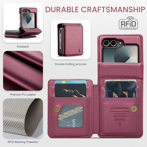 CaseMe-Porte-monnaie pour <span class=keywords><strong>Samsung</strong></span> Z <span class=keywords><strong>Flip</strong></span> 6, 6 étuis, accessoires de téléphone portable, fente RFID, pour cartes de visite, étui <span class=keywords><strong>Samsung</strong></span> Z <span class=keywords><strong>Flip</strong></span> 6 5 4 <span class=keywords><strong>3</strong></span> - Product Image 3