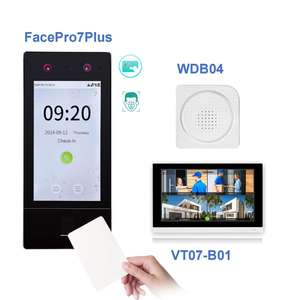 Timbre Inalámbrico y Videoportero con Terminal de Control de Acceso y Asistencia de Tiempo con Reconocimiento Facial/Huella Dactilar/Tarjeta RFID, con TCP/IP - Product Image 1