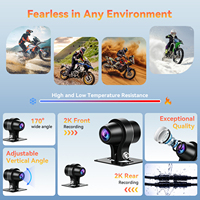 ADINKAM 6.25" Layar Sentuh HD In-Cell Dash Cam untuk Sensor Tekanan Ban Sepeda Motor Kamera Ganda Apple CarPlay Android Auto GPS
