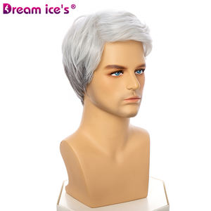 Perruques blondes en gros pour hommes blancs, prix de gros, raie libre, lisses, blond miel 613, <span class=keywords><strong>perruque</strong></span> pour hommes, <span class=keywords><strong>courte</strong></span>, cheveux synthétiques naturels - Product Image 1