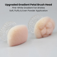 Nouvelle conception de brosse à poussière pour ongles en cristal, brosse de nettoyage pour maquillage, outil de nettoyage en forme de champignon ou de fleur