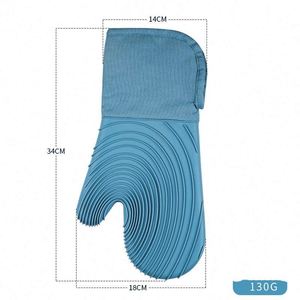 Premium Food Grade Silicone Oven Mitts Flexible <b>Hot</b> Dishes Trivets Heat Resistant Oven Gloves - Product Image 5