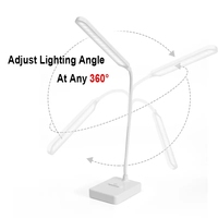 Lampe de table LED pliable USB rechargeable Veilleuses Dimmable Chambre à coucher Décoration Touch Control Lampe de bureau Étudiants Livres Lumière