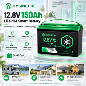 แบตเตอรี่ LiFePO4 <span class=keywords><strong>12V</strong></span> 171Ah พร้อมบลูทูธ สมาร์ทมินิ ดีฟไซเคิล ลิเธียมไอรอนฟอสเฟต 171A BMS 2189Wh สำหรับโซลาร์ RV เรือ - Product Image 1