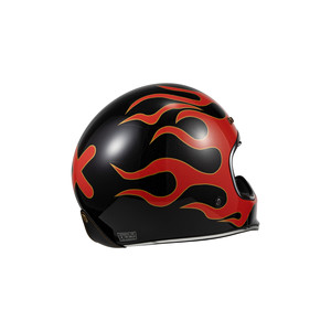 Carburo Casco completo barricada CE llama Negro rojo XS - Product Image 4