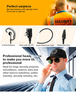 Auricular con Micrófono y Botón de Pulsar para Hablar para <span class=keywords><strong>Nokia</strong></span> Eads THR880i - Product Image 6