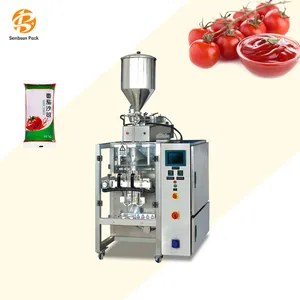 Automatic Tomato Honey Chilli Paste Liquid Sachet Filling Packaging Shaped Bag Stick Ketchup Sauce Packing Machine