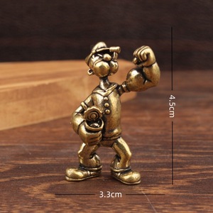 Solid Brass Popeye Figurine 3Pcs Set Decorative <b>Ornament</b> For Desk Home <b>Car</b> Interior Art Display - Product Image 4