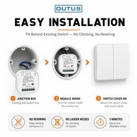 Module de relais sans fil miniature OUTUS, AC 100-240V 16A, module de commande à distance pour système de contrôle d'accès aux portes automatiques