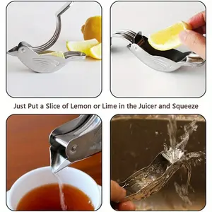 Manual Lemon Juicer Portable Stainless Steel Transparent <b>Fruit</b> Juicer Elegant Bird-Shaped Lemon Sugar Cane Juice Squeezer Gadget - Product Image 5