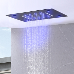<span class=keywords><strong>Soffione</strong></span> Doccia Nero Opaco 50X36 CM LED Bifunzionale <span class=keywords><strong>a</strong></span> Cascata e Pioggia con 3 Temperature di Colore Variabili - Product Image 3