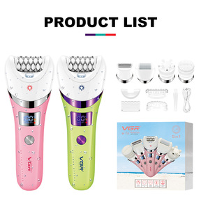 Depiladora VGR V-759 IPX6 para Mujer, Afeitadora Eléctrica, Kit de Cuidado Personal, Eliminación de Callosidades para Rostro, Cuerpo, Ingle, Recortadora de Vello, Depilación de Bikini - Product Image 4