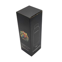 Boîte d'emballage de papier ondulé de bouteille thermos de luxe de logo personnalisé en gros