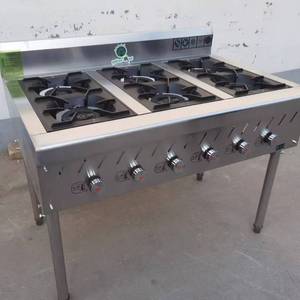 Machine de cuisson commerciale Casst Iron 6 brûleurs Cuisinière à gaz Équipement de cuisson autonome pour cuisine de restaurant - Product Image 2