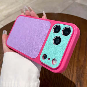 Funda de Lujo para Teléfono con Textura de Piel de Lichi en Colores de Moda, Acabado Mate, para iPhone 17 <span class=keywords><strong>Pro</strong></span> Max 11 12 13 14 15 16, Funda Protectora Trasera - Product Image 1
