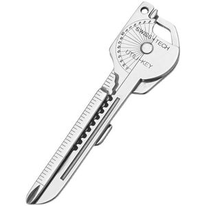 Clé multifonction Swiss Tech Utility, ensemble d'outils EDC 13 en 1 en acier inoxydable, porte-clés avec ouvre-bouteille et règle - Product Image 1