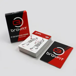 Cartes de jeu personnalisées pour l'éducation et le sport Exercice avec boîte Cartes personnalisées pour la famille Fitness sport Exercice pour adulte