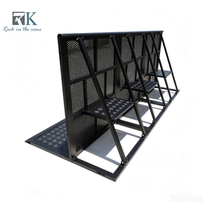 Fabricant de barrières de foule emboîtables fournit des barrières de foule noires, des barrières de contrôle des foules, des clôtures en aluminium. - Product Image 1