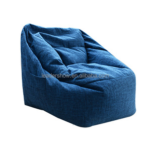 Oem biểu tượng tùy chỉnh màu xanh hải quân mềm túi Đậu bao gồm hiện đại Châu Âu vải người lớn 'pháp phong cách lười biếng ghế sofa cho phòng ngủ góc - Product Image 1