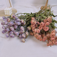 Bunga Mawar Kering Biru Es, Rosa Multiflora, Bahan Bunga DIY, Dekorasi Rumah, Pernikahan, Kantor, Bunga Kering Pewarna Yunnan, Buket